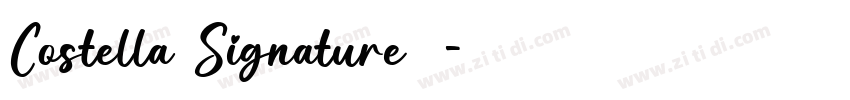 Costella Signature 语字体转换